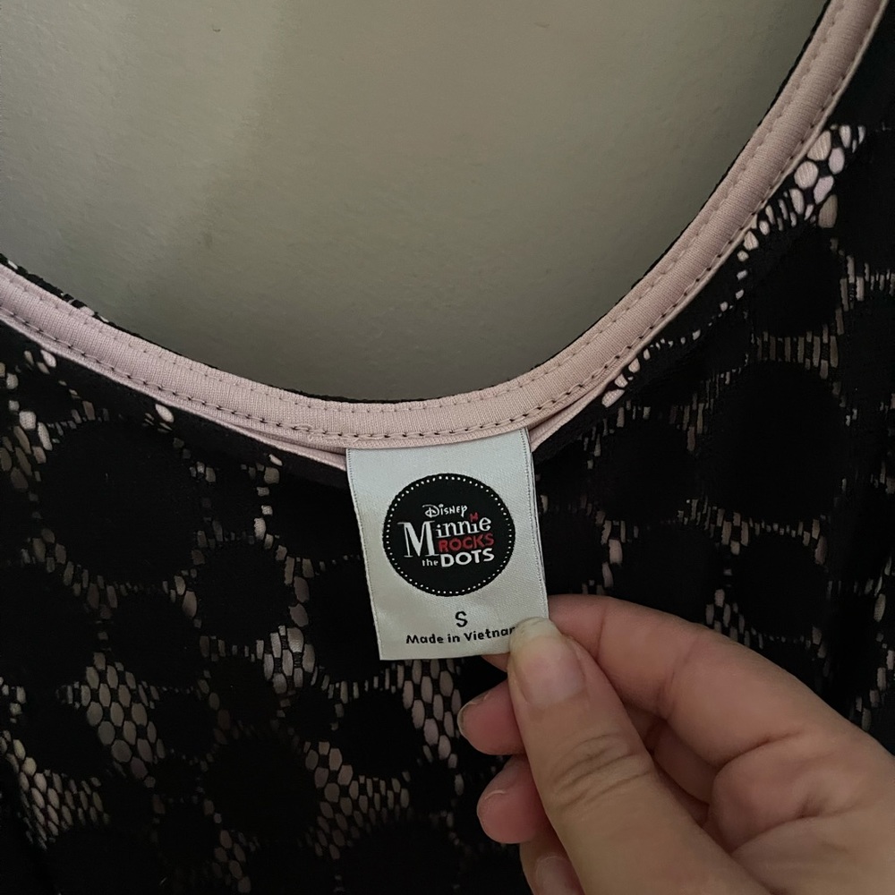 Black with blush pink accent under lace
